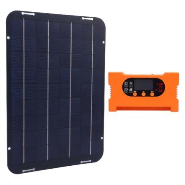 Imagem de Generic 12W Kit de Painel Solar de 18 W, Carregador de Bateria IP65 Com Energia Solar à Prova d'água Com Copos de Sucção Dos Acampamentos de Caravana de Rega