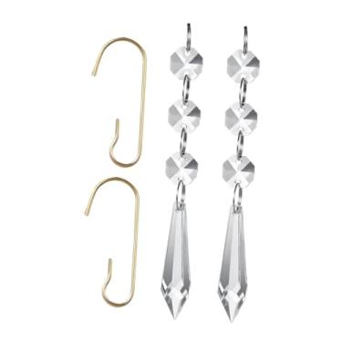 Imagem de UGPLM 36x Cristais Pendurados Enfeites de Natal Guirlanda Decorativa Centro de Mesa Acrílico Decoração de Festa de Casamento Enfeites Pendurados de Inverno, Style B