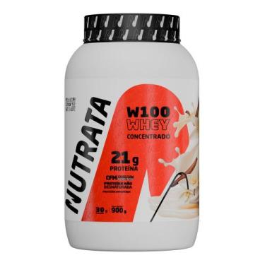 Imagem de Whey Concentrado W100 - Sabor Baunilha 900g - Nutrata