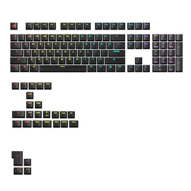 Imagem de Glorious Gaming - Teclas GPBT retroiluminadas (preto) translúcido Shine Through Legends, serve 100%, 75% 65% 60% teclados mecânicos para jogos personalizados, serve para ANSI, ISO, Windows e macOS