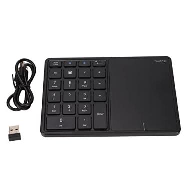 Imagem de Teclado Numérico USB, Teclado Numérico Sem Fio de Modo Duplo de 22 Teclas, Touchpad, para OS X, para, (Preto)