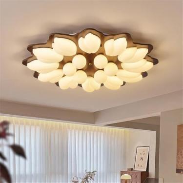 Imagem de Nórdico Moderno Quarto Lâmpada De Teto LED Moda Simplicidade Arte Sala De Estar Estudo De Restaurante Quarto Infantil Corredor Varanda Luz (3868 D80CM)