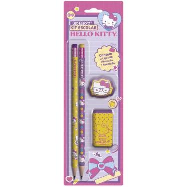 Imagem de Kit Escolar Hello Kitty Hb com 04 Peças - Leonora