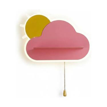 Imagem de Arandela Infantil Nuvem Rosa 25cm Led 12W 3 em 1 Bivolt LA1044 Delis