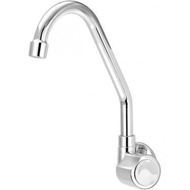 Imagem de Torneira para Cozinha Mônaco Plus 1/4 de Volta  Bica Móvel C40 Cromada de Parede - VTP140CWB - ESTEVES