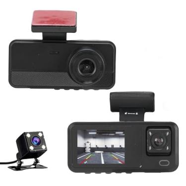 Imagem de VBESTLIFE Cama de Traço de 3 Canais, Frente 1080p Interior 720p Traseiro 480p WiFi Triple Car Dash Cam, Tela LCD de 2 Polegadas, Cartão de Memória de 32 GB, para SUV de Caminhão de Carro