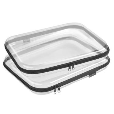 Imagem de Estojo de armazenamento YQBRAO com zíper transparente rígido de nível 
