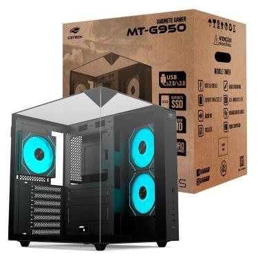 Imagem de Gabinete Gamer Aquário C3Tech MT-G950BK, Mid Tower, Vidro Temperado, USB?3.0, Sem Fonte, Preto - Aquarius