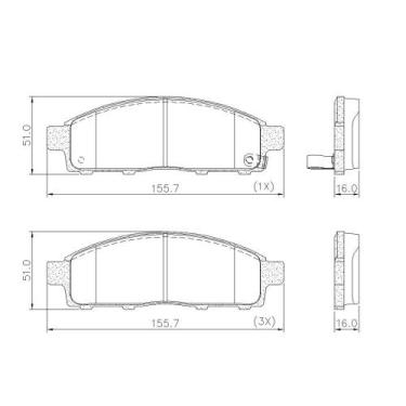 Imagem de Pastilha De Freio Lonaflex L200/Pajero - P-771 - Fras-le