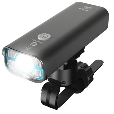 Imagem de BrightRoad Recarregável Frente 800 e Traseira 40 Lúmens Bicycle Light Set Auto On/Off Tail Light & Farol LED com Visibilidade de 650 pés, IPX6 Luzes de Bicicleta Impermeáveis, Luz Traseira com Refletor embutido