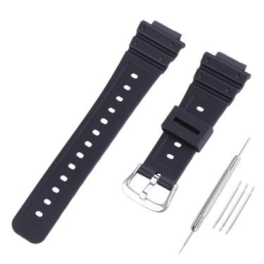 Imagem de FACLE Pulseira de relógio de resina masculina compatível com Casio g shock GA2100 GA2110 GAB2100 GAB2100 pulseira de relógio de borracha para esportes ao ar livre pulseiras para mulheres, Preto, 16mm