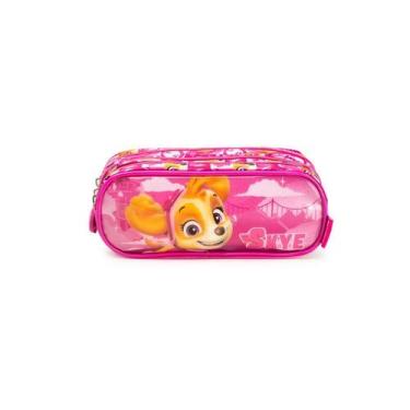 Imagem de Estojo Escolar Feminino Médio Patrulha Canina Skye 3 Compartimentos Ro