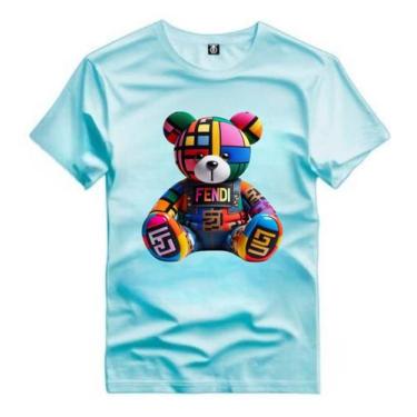 Imagem de Camisa Masculina Premium Estampada Urso Colorido Desenho - Versitz, Az