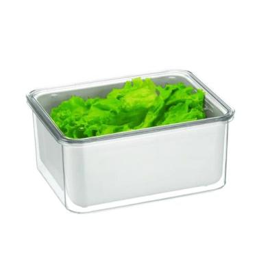 Imagem de Organizador De Geladeira 2,7L C/ Tampa e Cesto Escorredor Legumes Frut