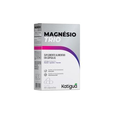 Imagem de Katiguá, Magnésio Trio Dose, Malato/Quelato/Tauro, Sem sabor, 60 Cápsulas rígidas • 30 doses, Branco