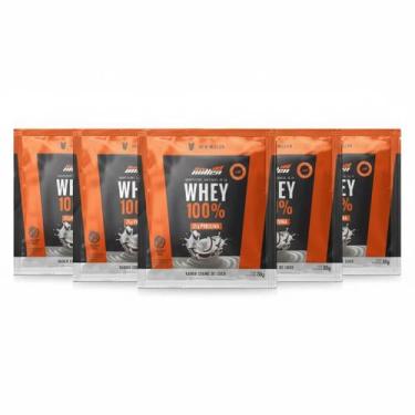 Imagem de Kit 6 whey protein 100% 21g proteina creme de coco sache - NEW MILLEN