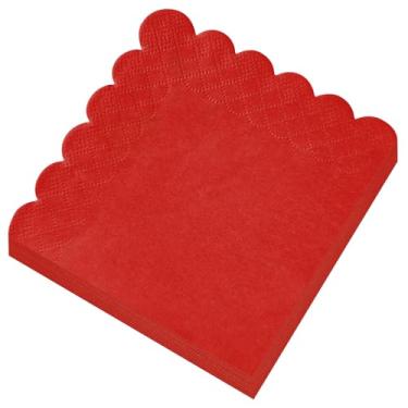 Imagem de 120 guardanapos de coquetel vermelhos recortados, guardanapos de festa descartáveis vermelhos de 2 camadas para jantar, casamento, aniversário, chá de bebê
