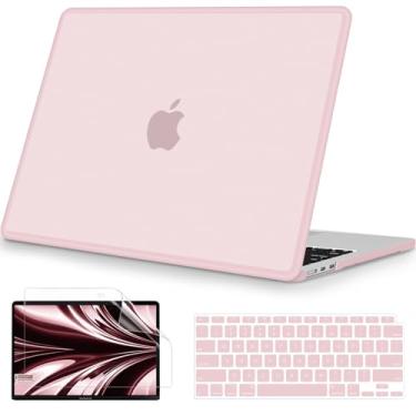 Imagem de B BELK Capa compatível com MacBook Air de 13 polegadas 2025 2024 2023 2022 M4 M3 M2 A3240 A3113 A2681, [antirachaduras] Capa rígida de TPU macio + capa de teclado para MacBook Air de 13,6 polegadas
