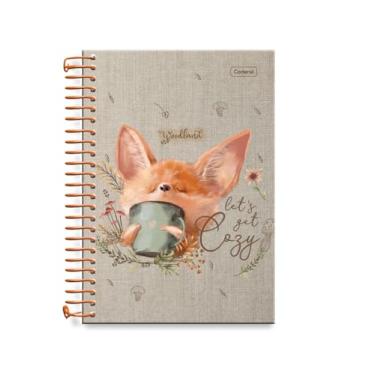 Imagem de Caderneta Cadersil 1/8 Estampa Woodland – 80 Folhas decoradas – Capa Dura e espiral Dourado – Ideal para Notas Rápidas e Anotações Diárias