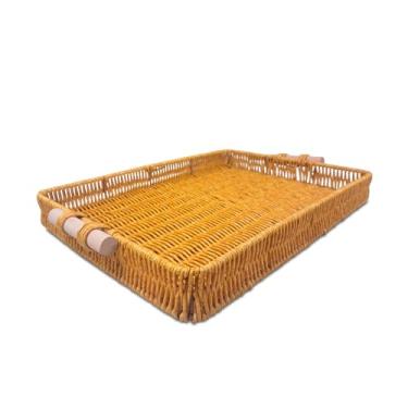 Imagem de Bandeja De Servir Cesto Grande Fruteira Pão Multiuso Vime GR