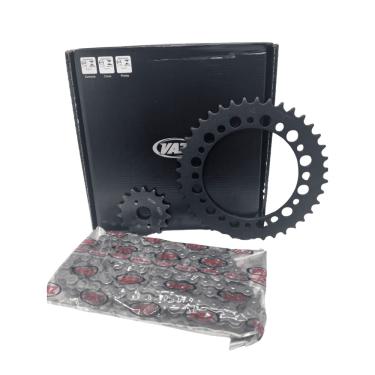 Imagem de KIT RELACAO TRANSMISSAO COMPLETO HONDA NX400 FALCON 2000 à 2015 NX400I FALCON 2012 à 2015 H02126X