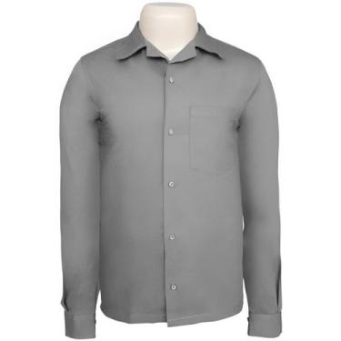 Imagem de Camisa Brim Botão Manga Longa Tamanho M 15500082-AZ - Nexus