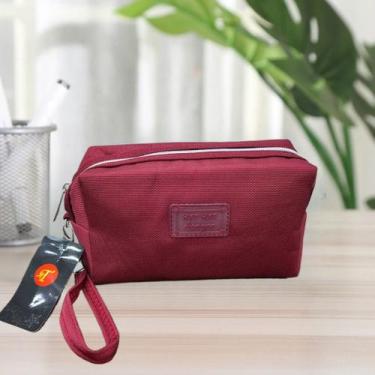 Imagem de Estojo Bolsa Necessaire para Maquiagem - NoBrand, Vermelho