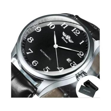 Imagem de Relógio Automático Minimalista Masculino Azul Pointer Luxuoso Com Puls