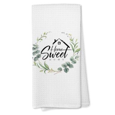 Imagem de Hosrnovo Presentes de inauguração, decoração de casa doce toalha branca elegante com anel de grama para casa nova, Natal e aniversário