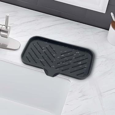 Imagem de 1 pç bandeja de sabão autodrenante de gel de sílica, acessórios de pia de suporte de sabão de esponja, saboneteira de drenagem para pia, sabão em barra, garrafa de sabonete, chuveiro, banheiro, balcão