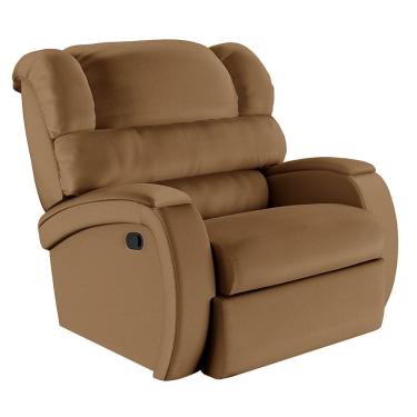 Imagem de Poltrona Do Papai Reclinável Napoli Manual Gatilho Pu Fh1 - D\'rossi Cor Caramelo