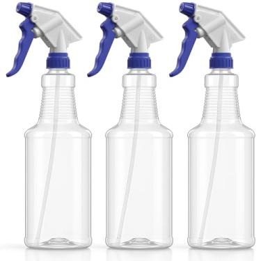 Imagem de Bar5F Frascos de spray profissionais, 946 ml, pacote com 3, resistente a produtos químicos, pulverizador especializado, bocal ajustável, transparente