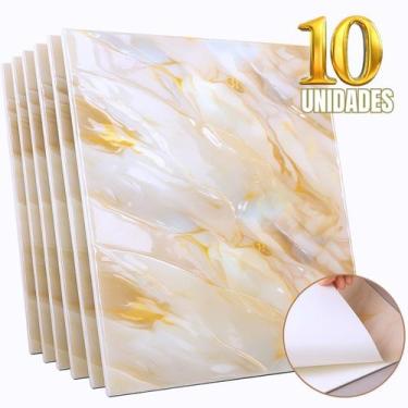 Imagem de Kit com 10 Placas de Parede Autocolante Tamanho Grande Impermeável Efe