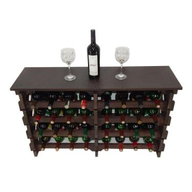 Imagem de Adega Vinho Madeira 32 Garrafas Tipo Mesa Imbuia