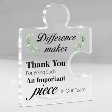 Imagem de Presentes de agradecimento da equipe para funcionários, presentes de agradecimento para colegas de trabalho chefe líder professor, diferencial placa acrílica mesa placa decorativa decoração de