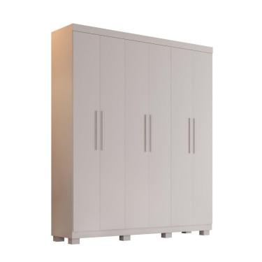 Imagem de Guarda Roupa Sevilha 6 Portas 2 Gavetas Com Nicho - Benetil Branco