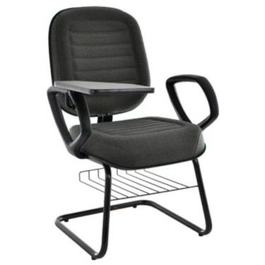 Imagem de Cadeira Universitária Com Prancheta Linha Blenda Cinza