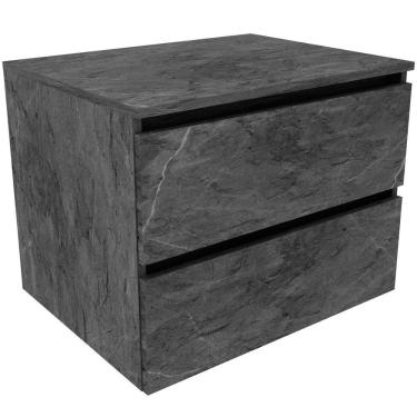 Imagem de Gabinete De Banheiro 60 Cm Com 2 Gavetas Joana Mármore Lunar