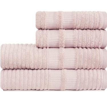 Imagem de Jogo de Toalhas 4 Peças Banhão e Rosto 100% Algodão - Brisa - Karsten,