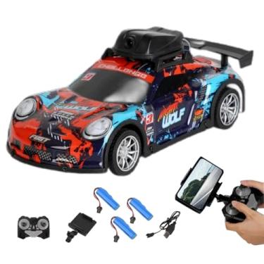 Imagem de OYDL Mini RC Drift Car with HD Camera & LED Lights, 2.4G 4CH Remote Control Car Electric Racing Sports Cars for Adult Teens - RTR Version / 3 Battery