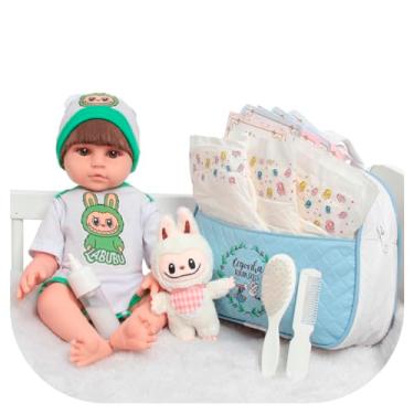 Imagem de Boneco Reborn Bebê Realista Menino Kit Bolsa Acessórios