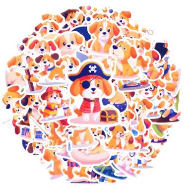 Imagem de 70 peças adesivos de animais de brinquedo filhote de cachorro para telefone faça você mesmo, laptop, scrapbook, bicicleta, mala, geladeira, telefone, bagagem, laptop, guitarra, carro, brinquedos