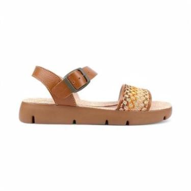Imagem de Sandália Andacco Flatform em Couro Caramelo Bonnie-Feminino