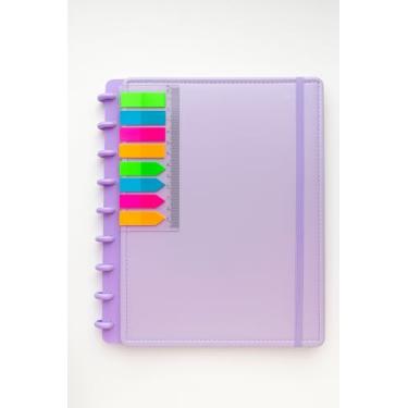 Imagem de Caderno com Capa Dura, Diversas cores, Discos Inteligentes, 80 Páginas, Plástico coloridoo, com Marcadores, para Uso Escolar e Profissional (azul)