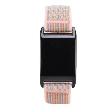 Imagem de Generic Assista Sport Band, Pulseira de Relógio de Nylon Respirável à Prova de água Com Estojo para Rastreador de Fitness (Rosa)