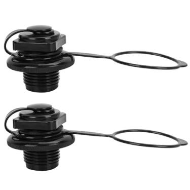Imagem de Thouyadyeh Válvula de ar inflável para barco, 2 peças de plugues de ar em espiral de barco infláveis de substituição unidirecional para bote de borracha, caiaque, barco, piscina (24 mm)