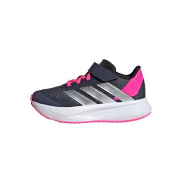 Imagem de adidas Tênis infantil unissex Duramo Sl de renda elástica, Azul marinho/prata metálico/rosa lúcido, 10.5 Little Kid