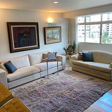 Imagem de Tapete para Sala e Quarto Felpudo Cronos Casa Dona 200x250 cm Cinza