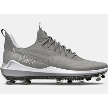 Imagem de Under Armour Harper 7 Low Elite Chuteira de beisebol masculina TPU, Beisebol cinza-branco, 46