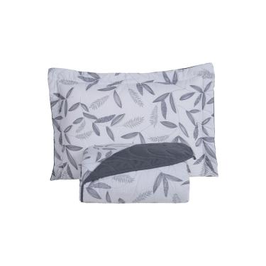 Imagem de Cobre Leito 2 Peças Solteiro Percal 200 Fios Colori 100% Poliéster - Outono Cinza